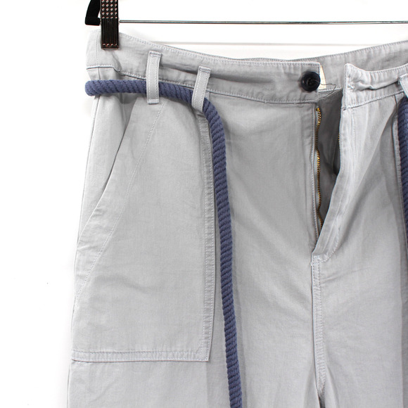 The Great. The Voyager Pants NEW Washed Out Blue Rope Belt Utility Cropped Sz 29 - Picture 4 of 6